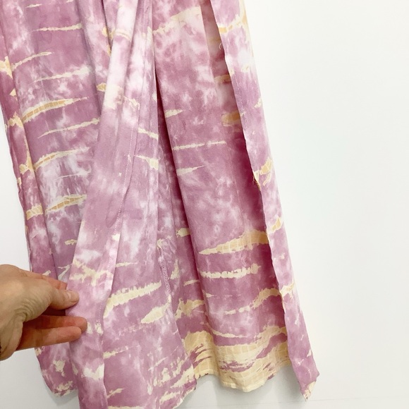 Young Fabulous & Broke Wide Leg Fauna Pants Boho Hippie Tie Dye Palazzo XS - Picture 6 of 12
